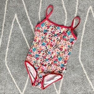 FloatiMini Coral Floral One Piece Bathing Swimsuit